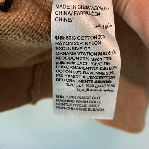 Chicos - tan/black embroidered sweater coat - Picture 13 of 13